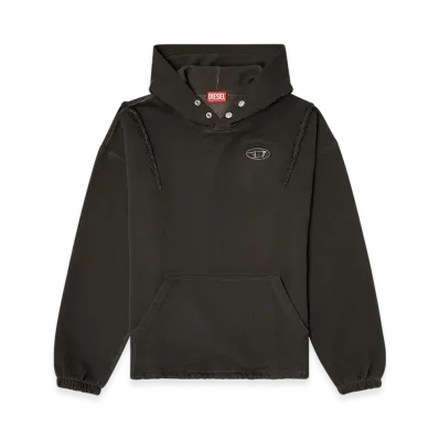 Diesel x Thug Club S-Thug-Hoodie Hoodie With Faded Effect "Black"