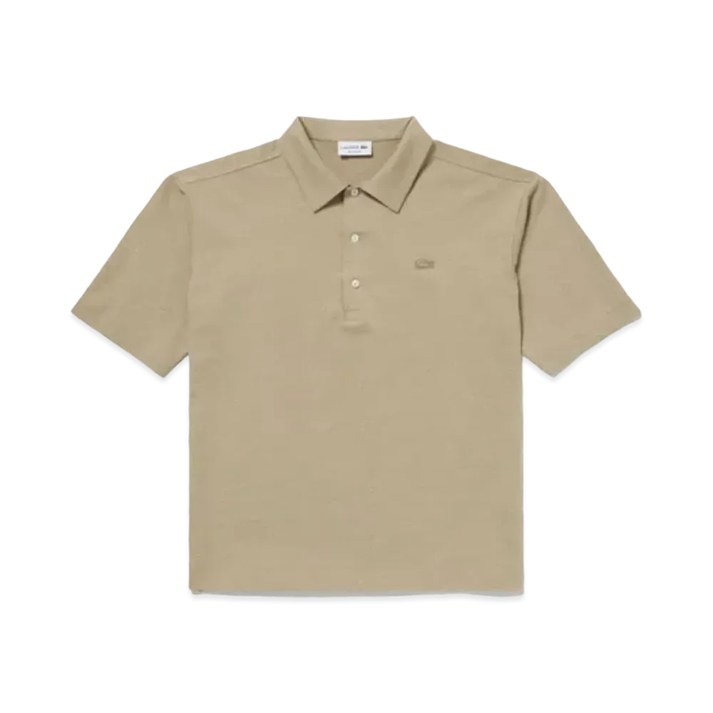 LACOSTE Pique Ground Polo Shirt "Beige"