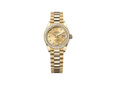 ROLEX Lady-Datejust 28mm Yellow Gold Diamond 279138RBR "Champagne-colour"