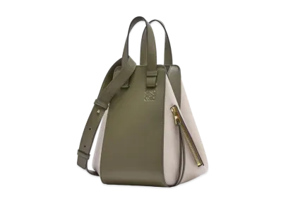 LOEWE Small Hammock Bag In Classic Calfskin "Autumn Green / Light Oat"