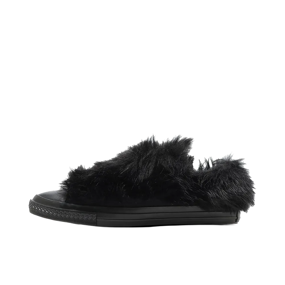 Converse Women's All Star Pointedtoe Volumefur Slip OX "Black"