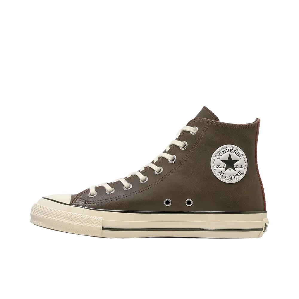 Converse All Star Aged Cracked Leather Hi "Burnt Brown"