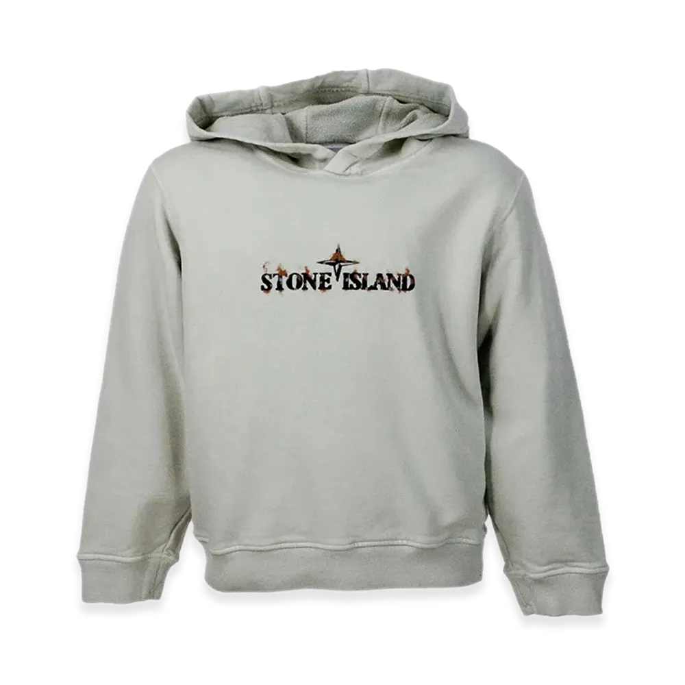 Stone Island Kids Cotton Sweatshirt "White"