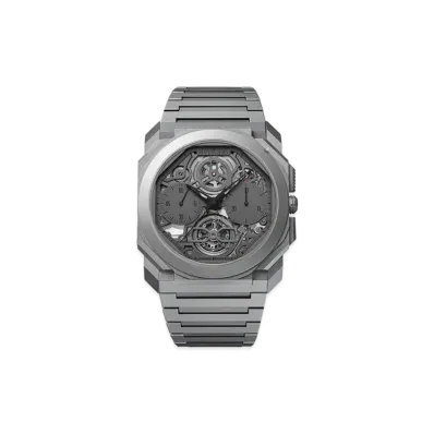 BVLGARI Octo Finissimo Watch "Titanium/Gray"