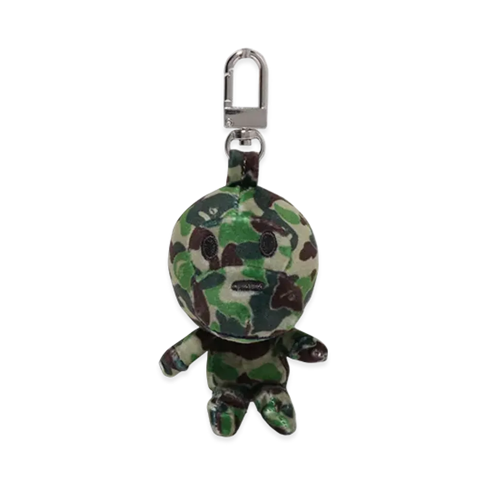 A BATHING APE Ladies Abc Camo Baby Milo Plush Doll Key Chain "Green"