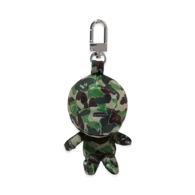 A BATHING APE Ladies Abc Camo Baby Milo Plush Doll Key Chain "Green"