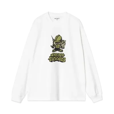 Carhartt Wip L/S Drillboy T-Shirt "White"
