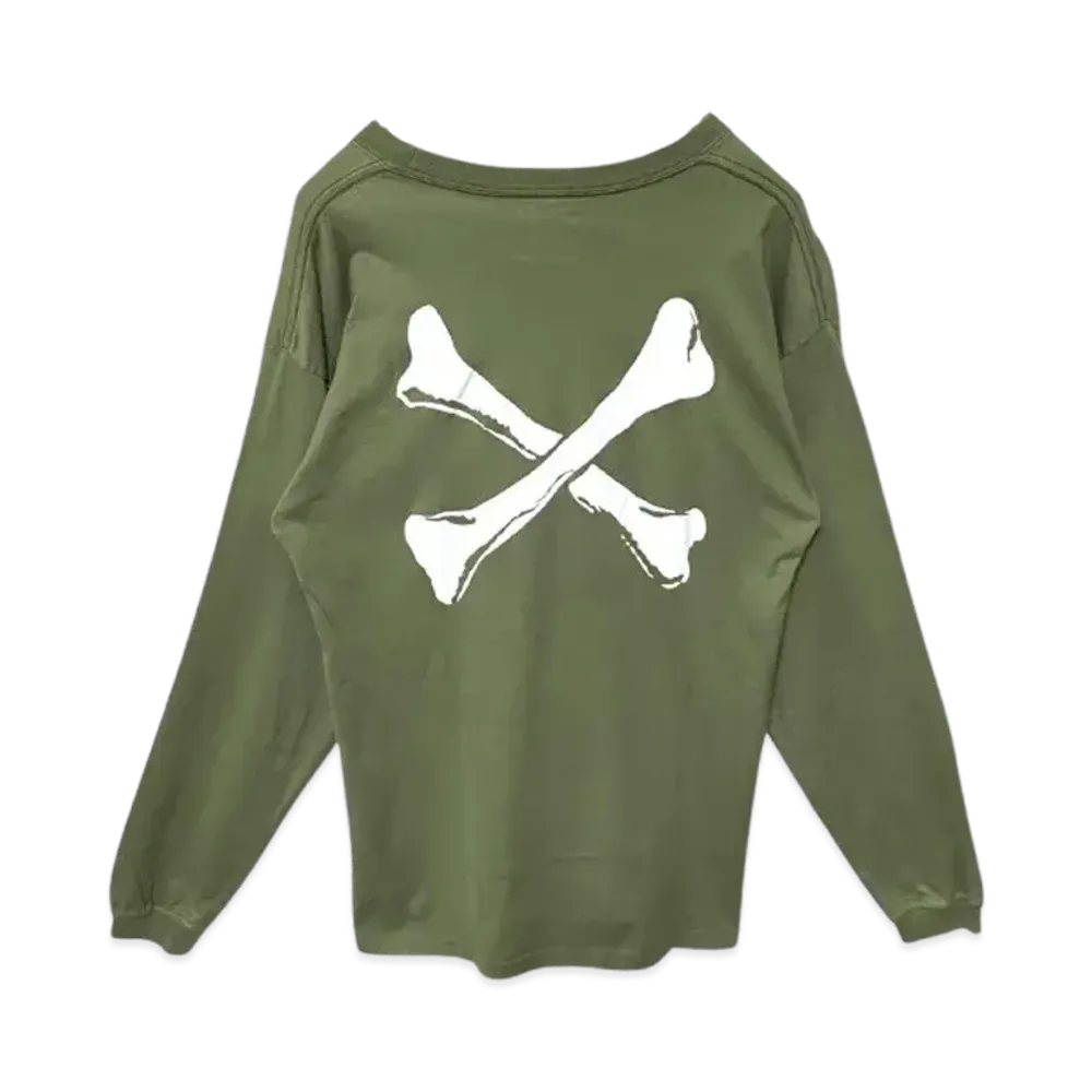 WTAPS Crossbones Long Sleeve Tee "Khaki"