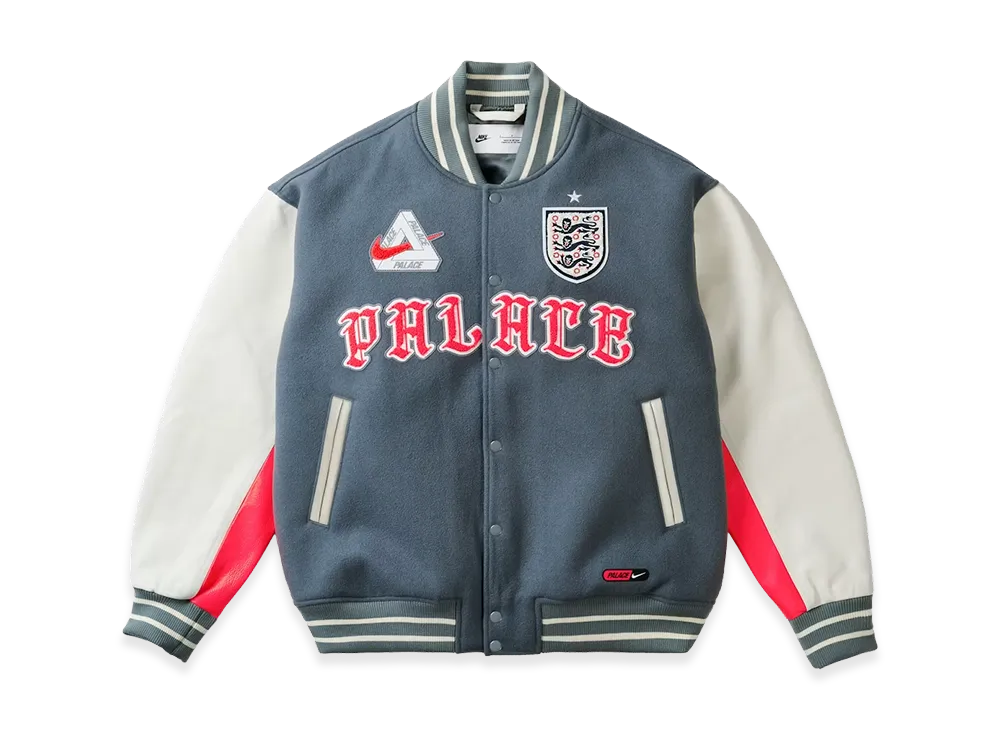 Nike x PALACE X2 World Cup Varsity Jacket England "Grey"