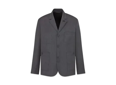 Dior Classic Workwear Jacket Wool Blend Twill "Gray"