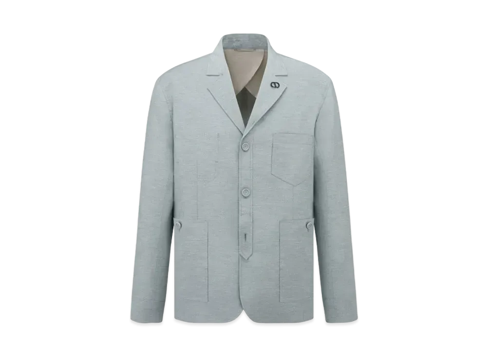 Dior Classic Workwear Jacket Slab Cotton Blend "Gray"