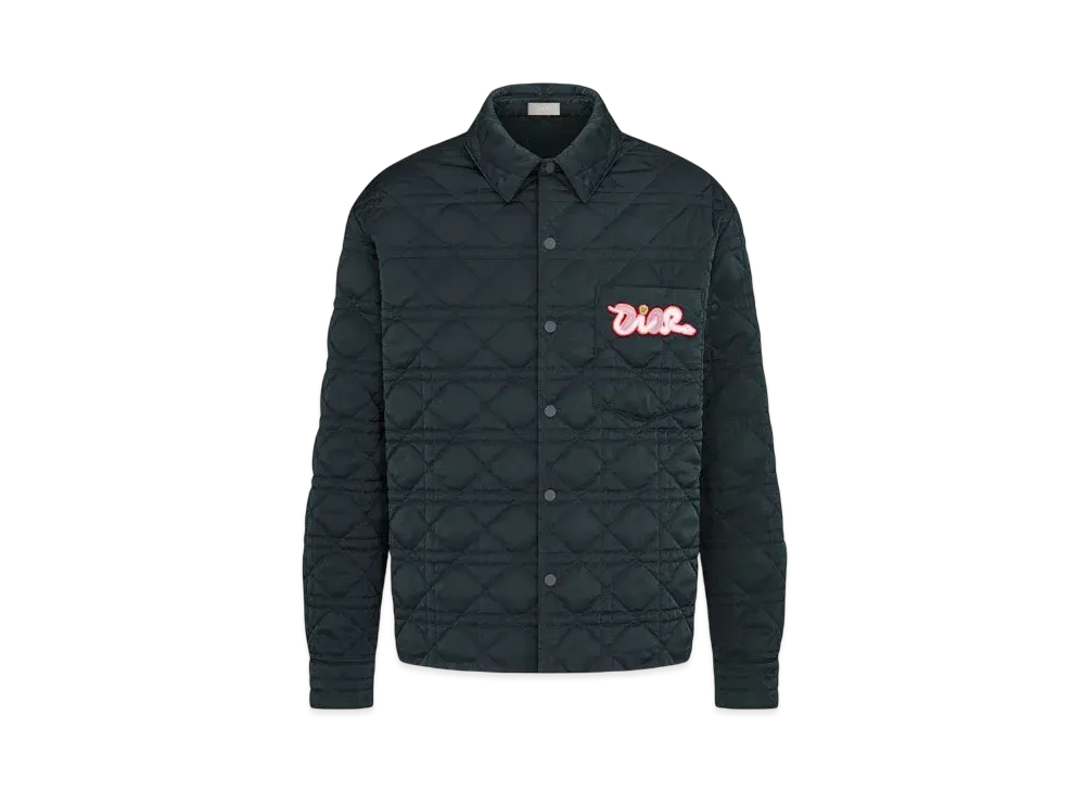 Dior x KAWS Overshirt Technical Satin "Navy Blue"