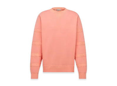 Dior Oblique Relaxed Fit Cotton Fleece Sweatshirt "Coral"
