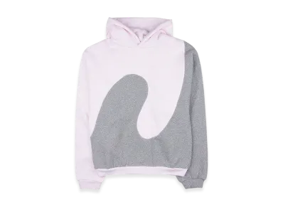 Dior By ERL Relaxed Fit Cotton Fleece Hooded Sweatshirt "Heathered Pink"