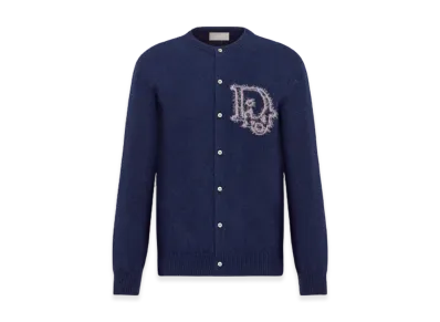 Dior Cashmere Mohair Blend Cardigan "Blue"