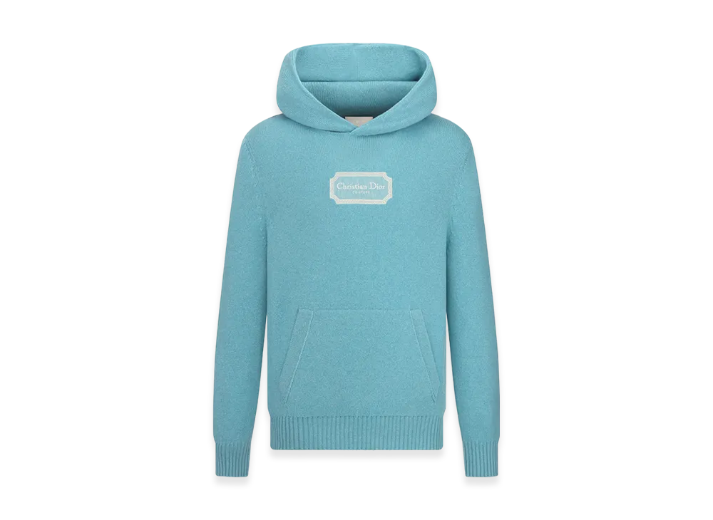 Dior Christian Dior Couture Hooded SweatshirtCashmere Fleece "Blue"