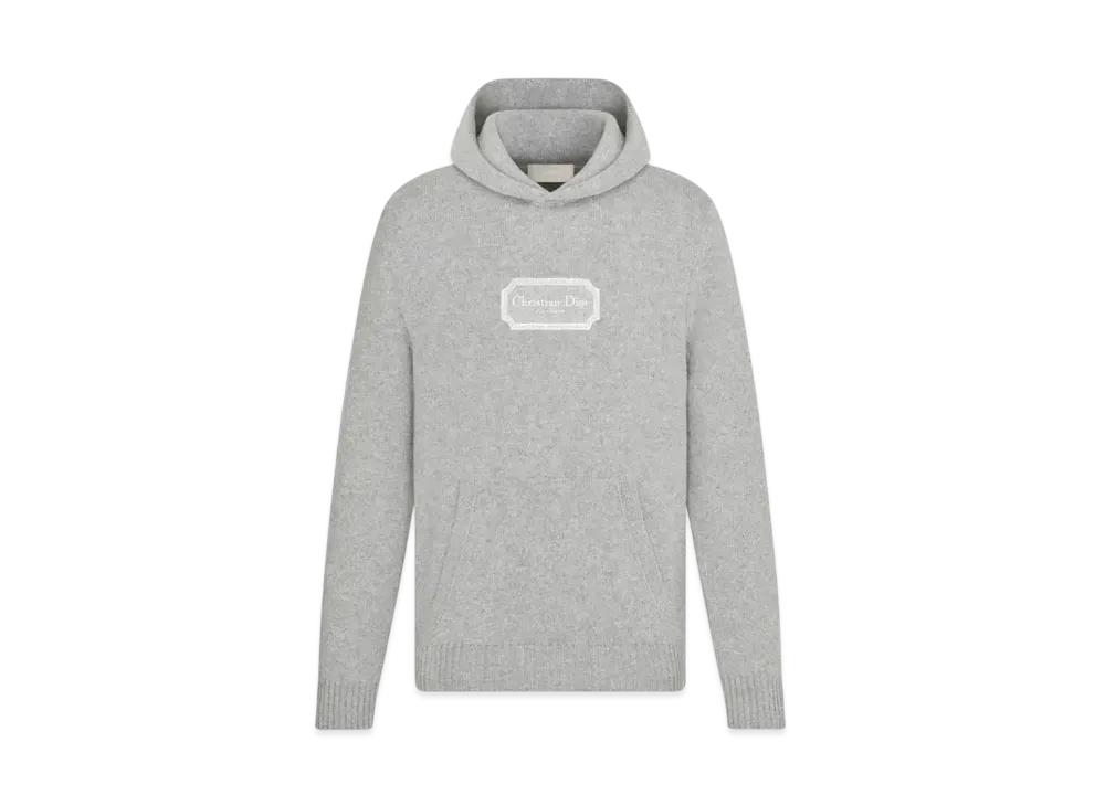 Dior Christian Dior Couture Hooded Sweatshirt Cashmere Fleece "Gray"