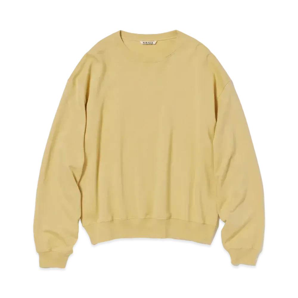 AURALEE Super High Gauze Sweat P/O "Dusty Yellow"