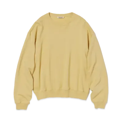 AURALEE Super High Gauze Sweat P/O "Dusty Yellow"