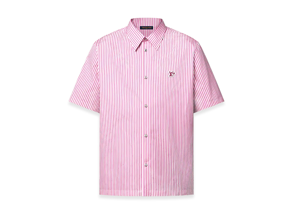 Louis Vuitton Monogram Stripe Short Sleeve Shirt "Pink"