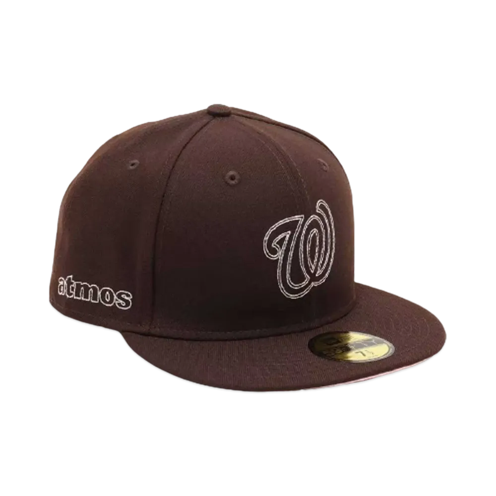 NEW ERA x atmos 59Fifty Washington Nationals Pink Undervisor "Dark Brown"