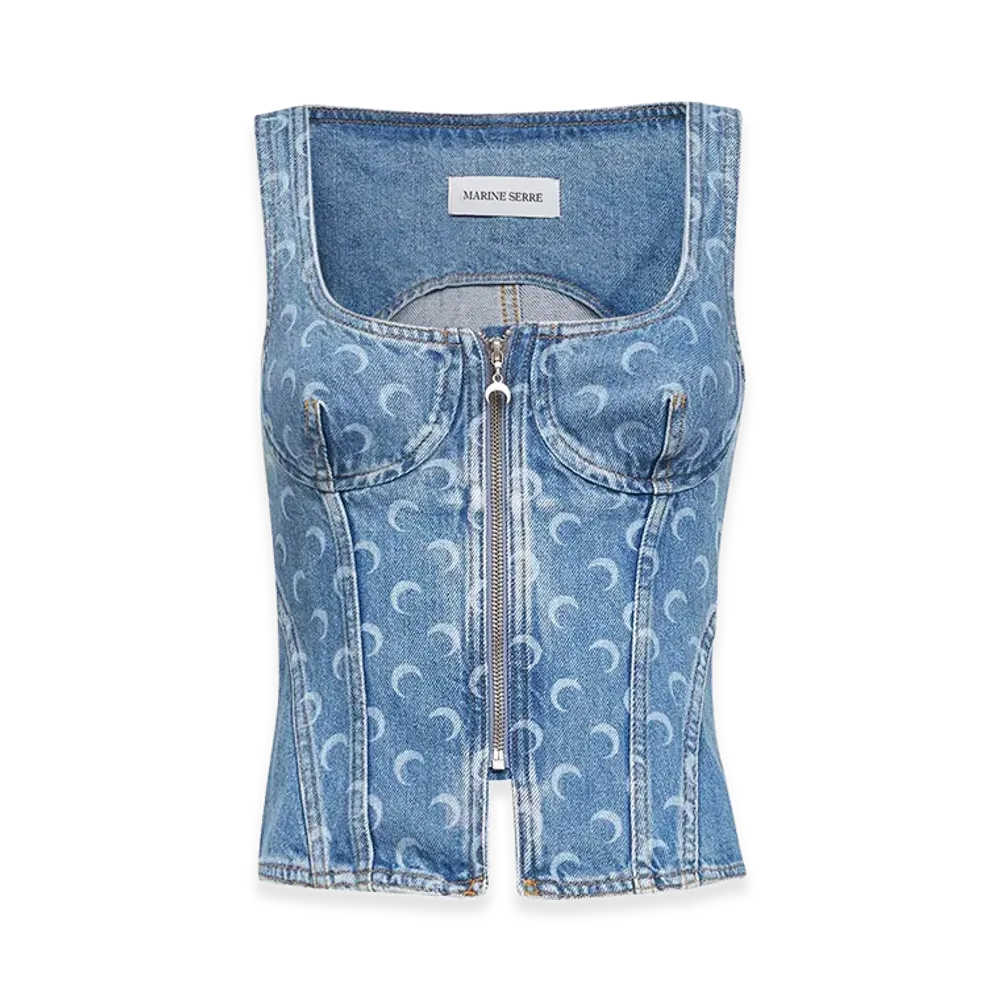 Marine Serre Women's Top "Clear Blue"