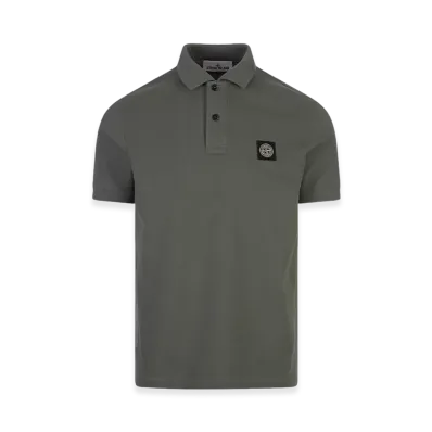 Stone Island 2SC17 Stretch Organic Cotton Pique Slim Fit S/S Polo Shirt - 24FW "Musk Green"