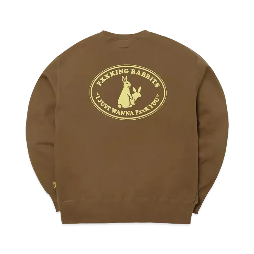 FR2 Rabbits Oval Logo Sweatshirt "Brown"