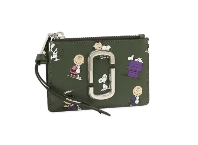 Marc Jacobs Peanuts X Marc Jacobs The Snapshot Top Zip Multi Wallet "Dark Green Multi"