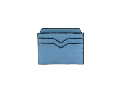 Valextra Credit Card Holder 6 Card "Cobalt Blue"