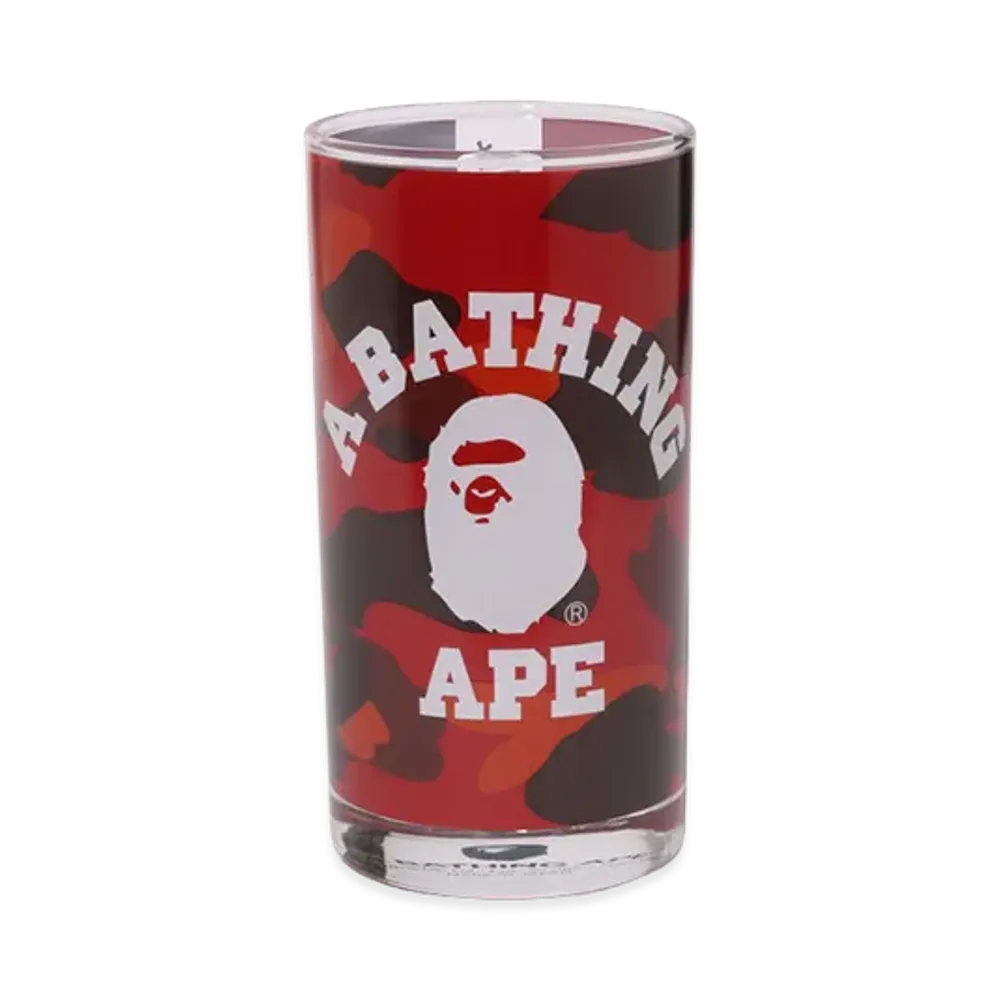 A BATHING APE Color Camo College Glass "Red"