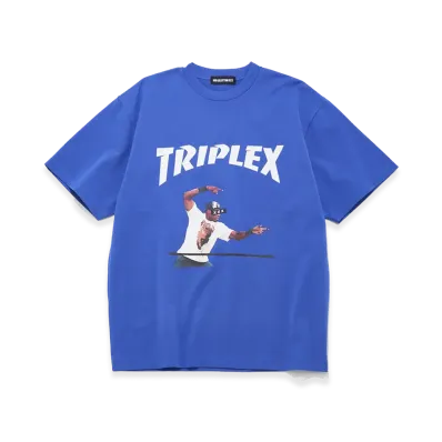 GOD SELECTION XXX Triplex Arch Logo Player Photo Tee GX-S26-ST-18 "Blue"