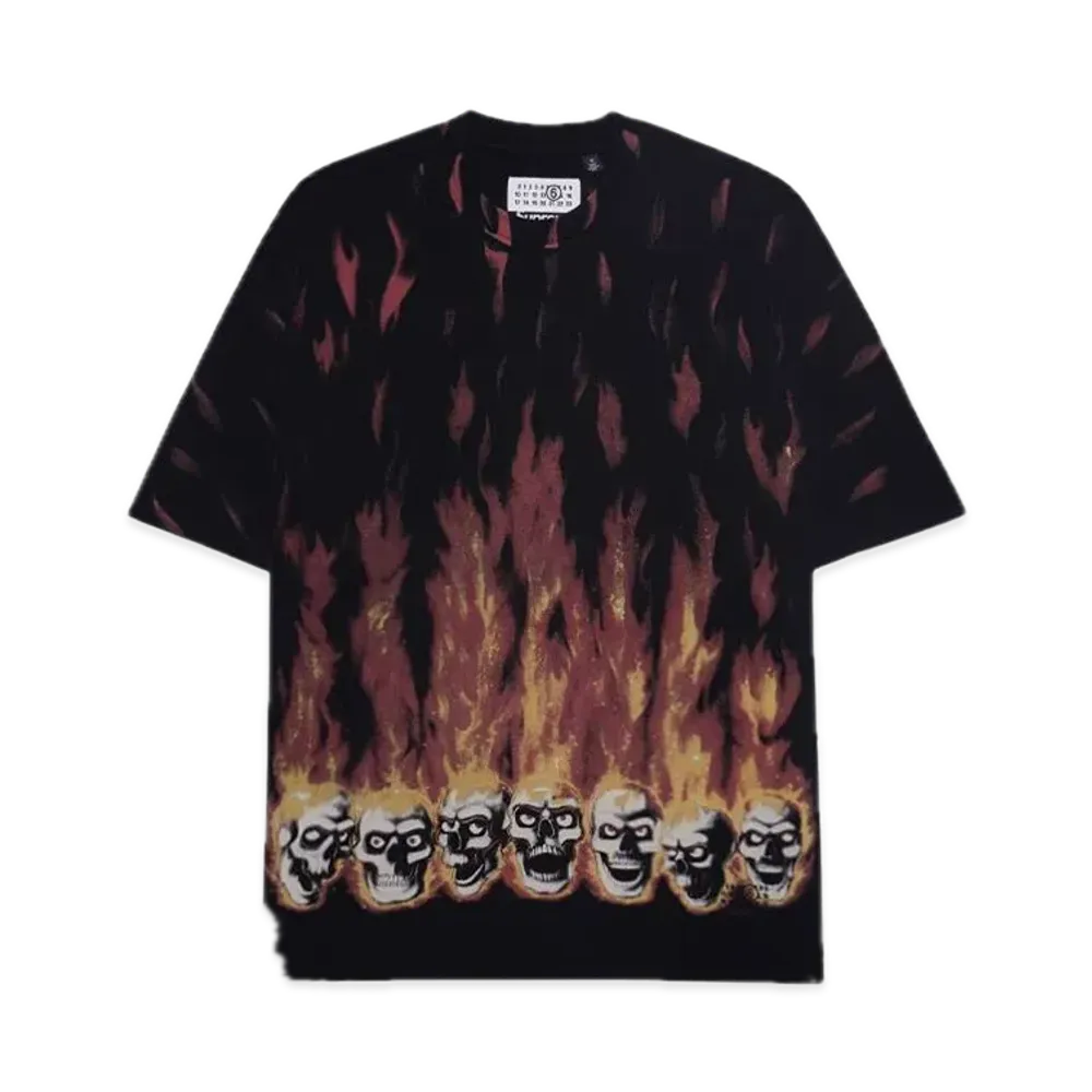Supreme x MM6 Maison Margiela Liquid Blue Oversized Tee "Black"