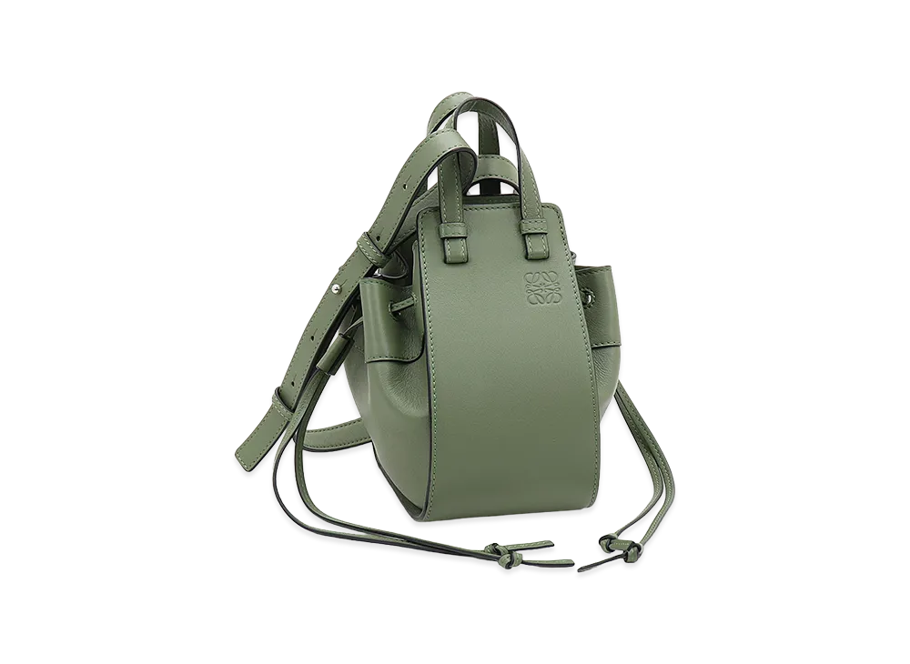 LOEWE Women's Hammock Drawstring Mini Bag Handbag (with shoulder strap) "Avocado Green"