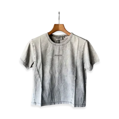 Matin Kim Small Logo Washed Top "Charcoal"