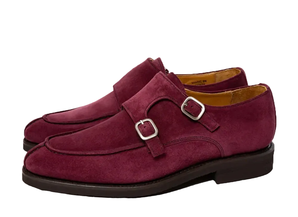 Berwick Monk Strap HO150 Suede "Burgundy" 3143REMLBU