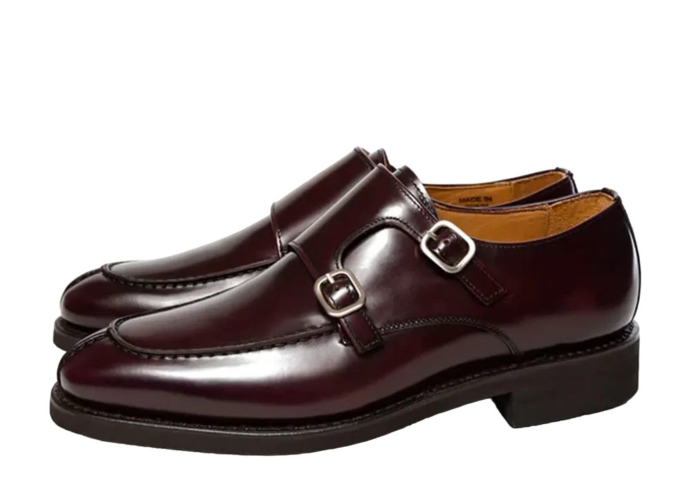 Berwick Monk Strap HO150 Coating Leather "Burgundy" 3143ROMLBU