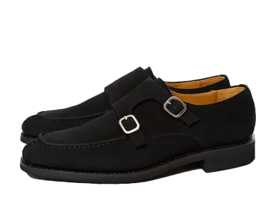 Berwick Monk Strap HO150 Suede "Black" 3143SBMLBK