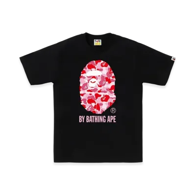 A BATHING APE ABC Camo By Bathing Ape Tee "Black/Pink"