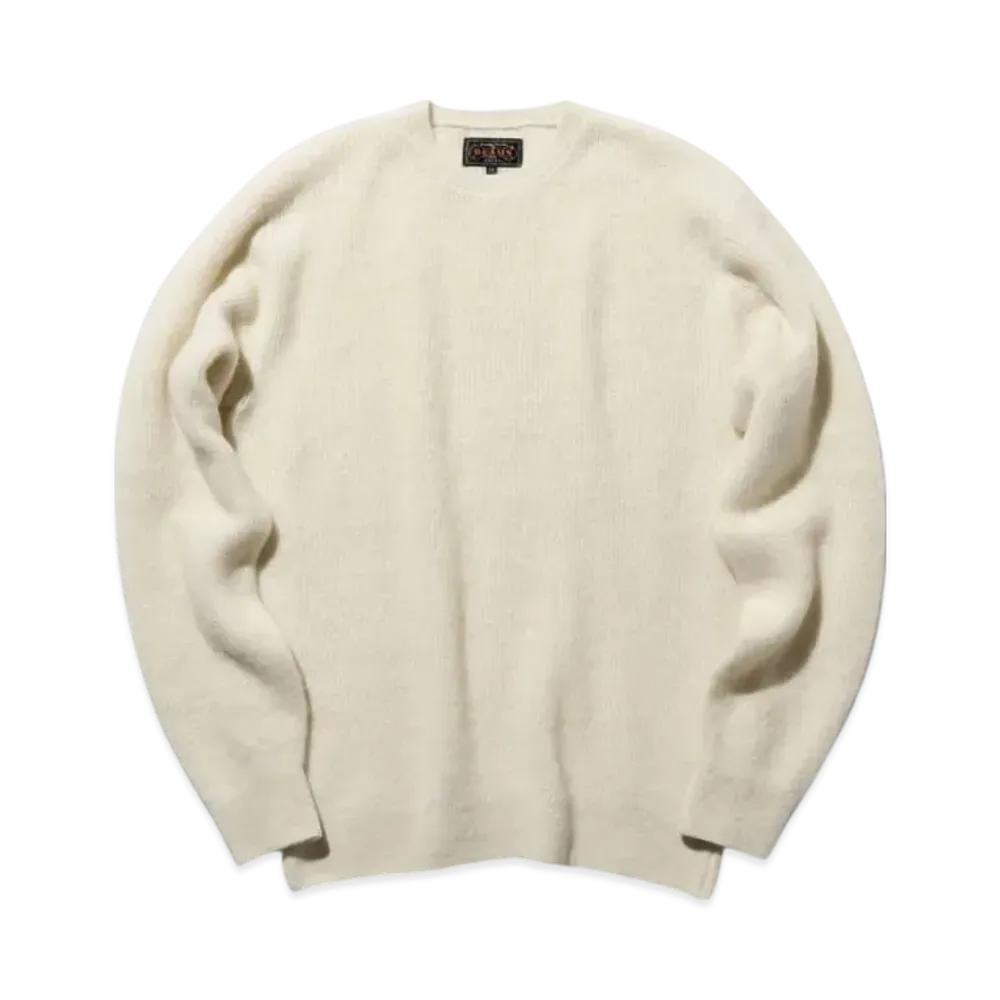 BEAMS Crew Garter Stitch 7G "White"