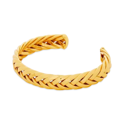 LOEWE Thin Braided Cuff "Gold"