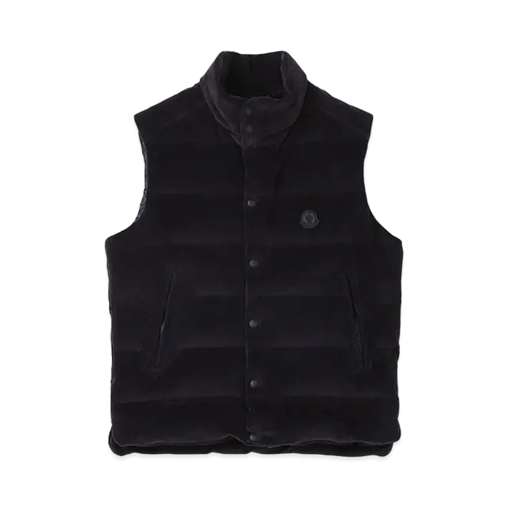 MONCLER Tibb Corduroy Down Vest "Navy"