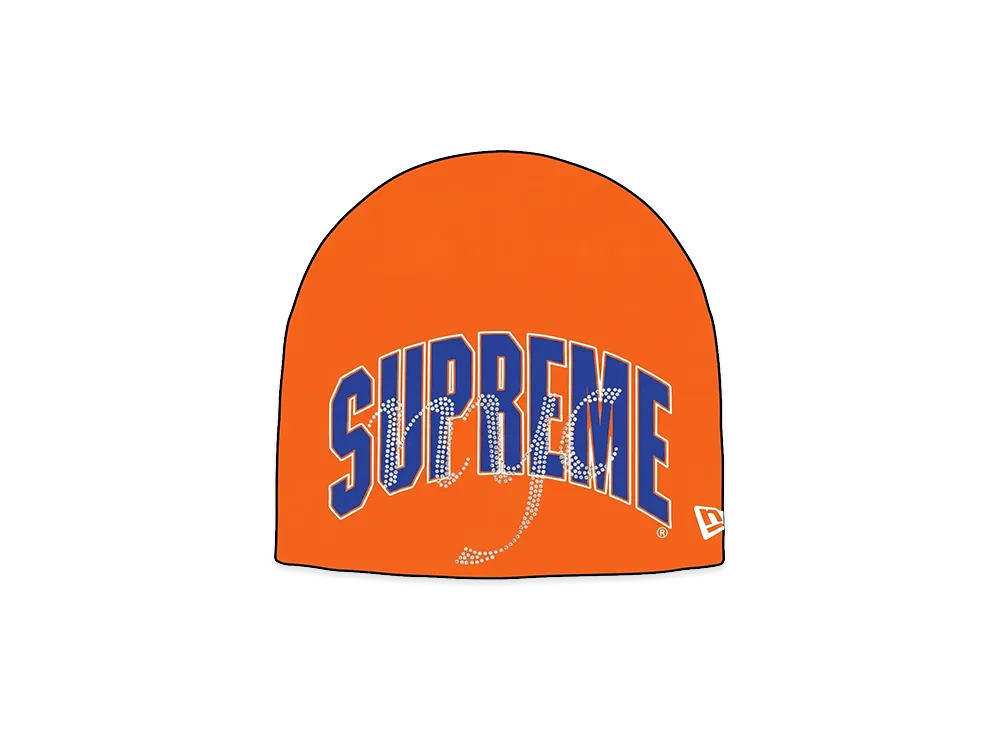 Supreme New Era Rhinestone Beanie "Orange"