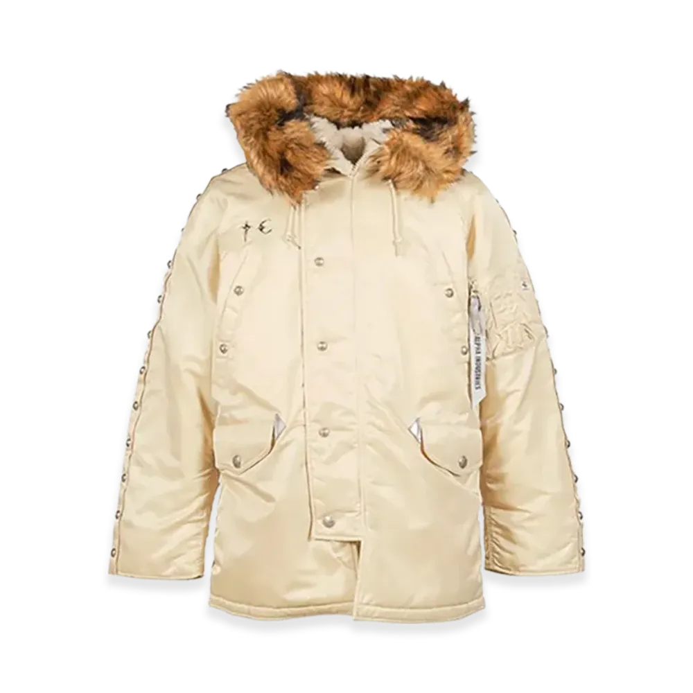 THUG CLUB x Alpha Industries AI N-3B Parka "Detachable Rivet Velcro" "VTG White"