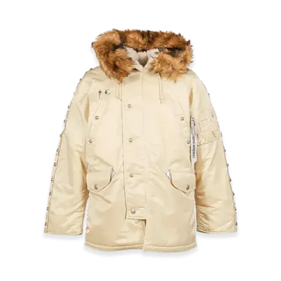 THUG CLUB x Alpha Industries AI N-3B Parka "Detachable Rivet Velcro" "VTG White"