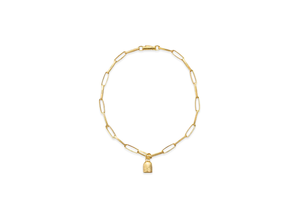 HYKE x END CUSTOM JEWELLERS Women's Good Luck Bell Half Round Chain Necklace "Gold"