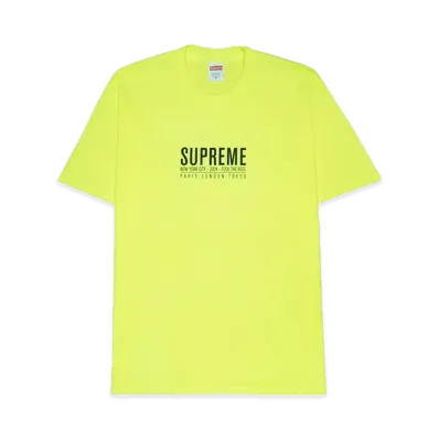 Supreme Paris Tee "Fluorescent Yellow"