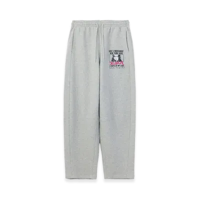 X-Girl Women's Face Box And Message Sweatpants "Ash"