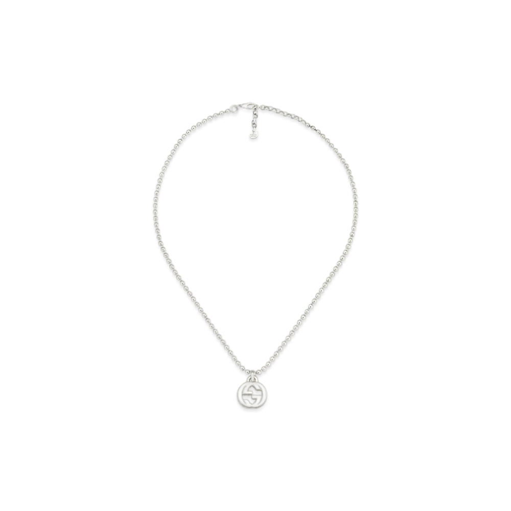 GUCCI Silver Necklace With Interlocking G