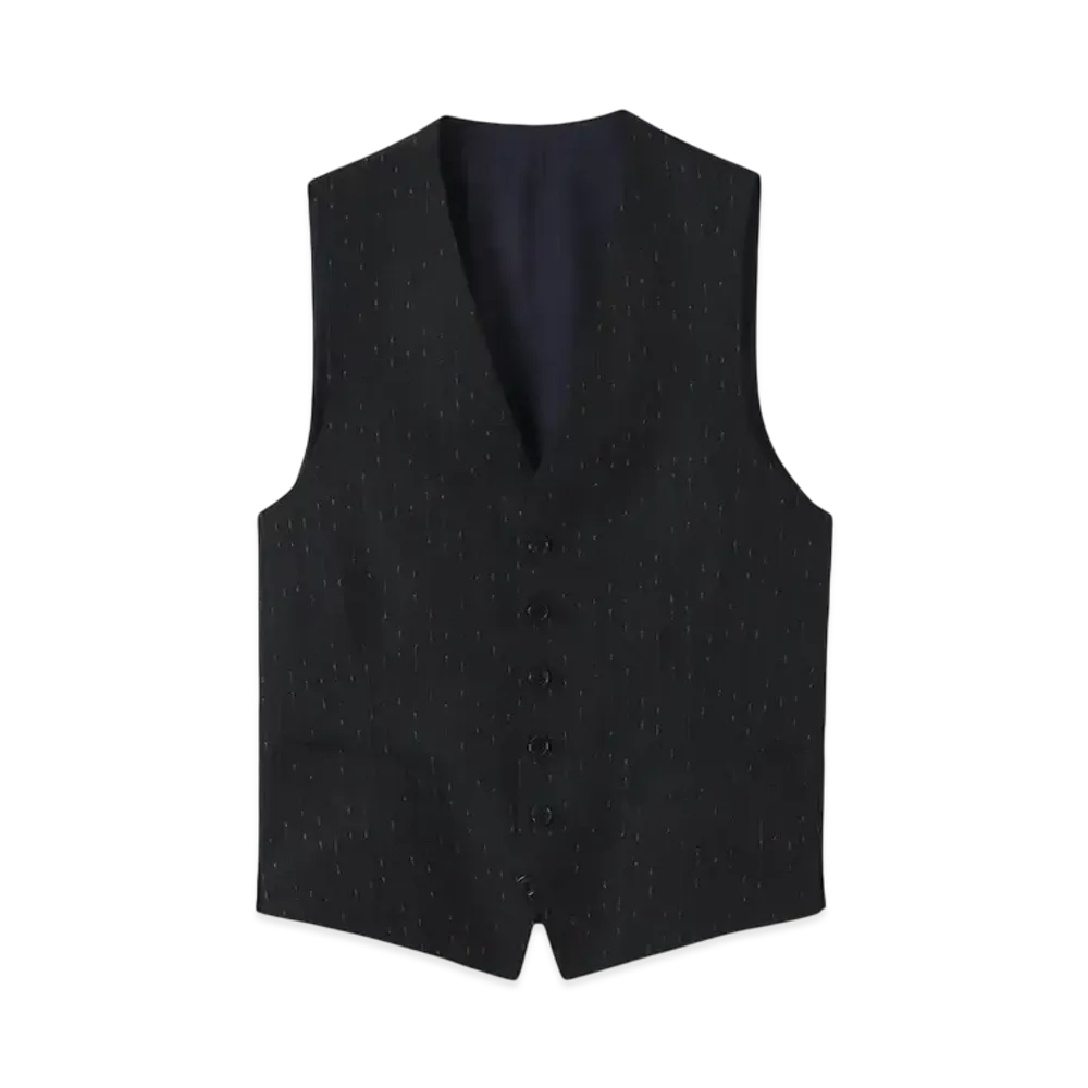 Paul Smith Slab Stripe 6B Vest "Black"